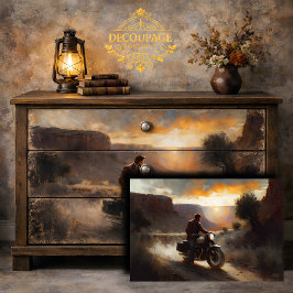 Canyon Motorfiets Reis Decoupage Tissuepapier