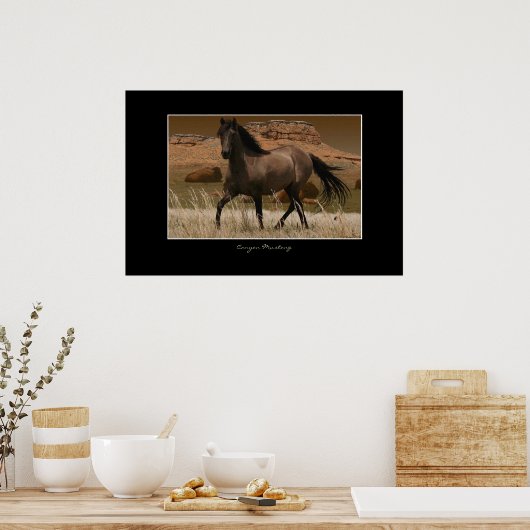 CANYON MUSTANG Horse Conservation Art Print (Keuken)