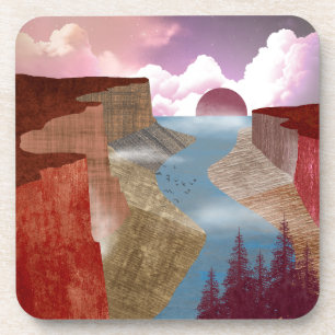 Canyon Ocean Landscape Bier Onderzetter