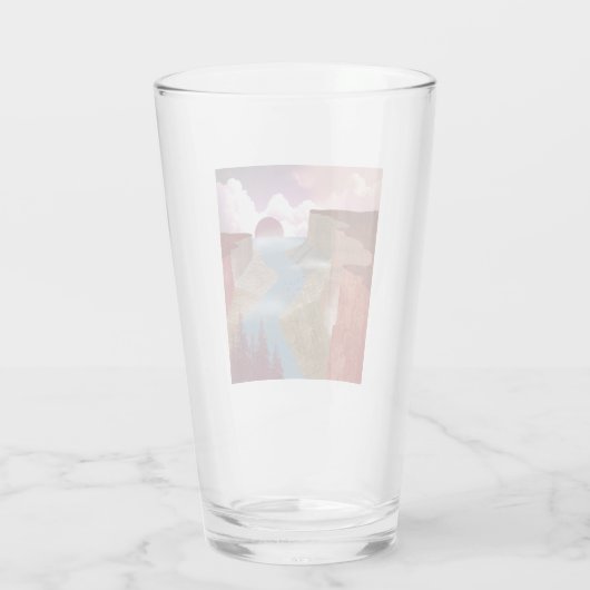 Canyon Ocean Landscape Glas (Achterkant)