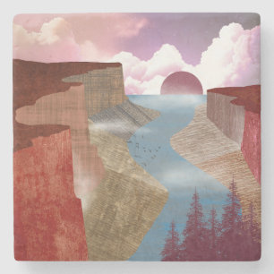 Canyon Ocean Landscape Stenen Onderzetter