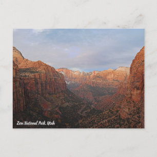 Canyon Overlook Zion National Park, Utah Briefkaart