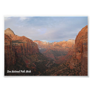 Canyon Overlook Zion National Park, Utah Foto Afdruk