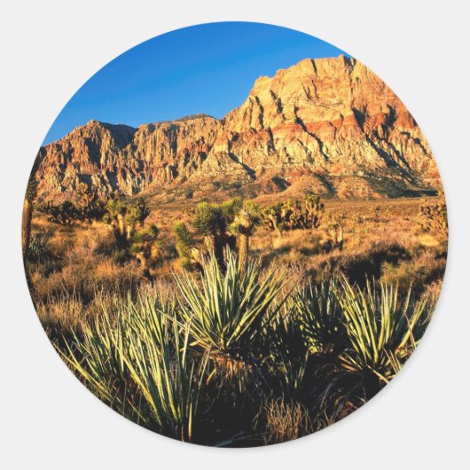 Canyon Red Rock Nevada Ronde Sticker (Voorkant)