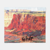 "Canyon Riders" Westerne kunst van Edgar Payne Fleece Deken (Voorkant (Horizontaal))