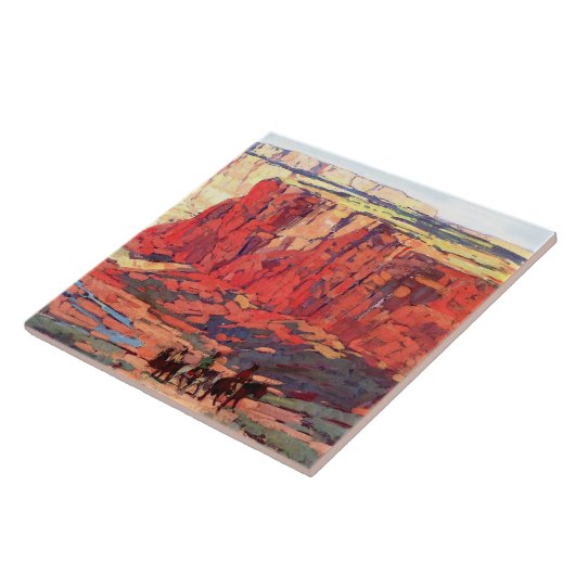 "Canyon Riders" Westerne kunst van Edgar Payne Tegeltje (Zijkant)