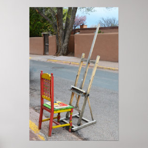 Canyon Road Kunstenaarsstoel, Santa Fe Poster
