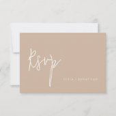 Canyon Roos minimalistische bruiloft RSVP Kaartje (Voorkant)