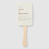 Canyon Roos minimalistische huwelijksprogramma's Handwaaier (Voorkant)