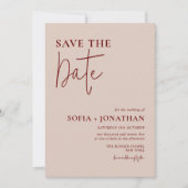 Canyon Rose Minimalistische Bruiloft Save The Date (Voorkant)