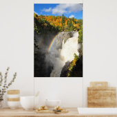 Canyon Sainte-Anne Waterfall Rainbow Quebec Poster (Keuken)