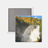 Canyon Sainte-Anne Waterval Regenboog Quebec Magne Magneet (Voorkant / Achterkant)