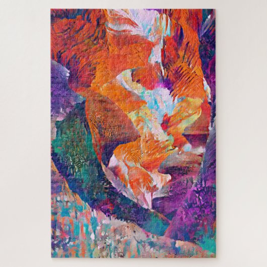 Canyon semi -bstract art puizzle legpuzzel (Verticaal)