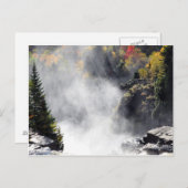 Canyon Ste-Anne Waterfall Mist Quebec Briefkaart (Voorkant / Achterkant)