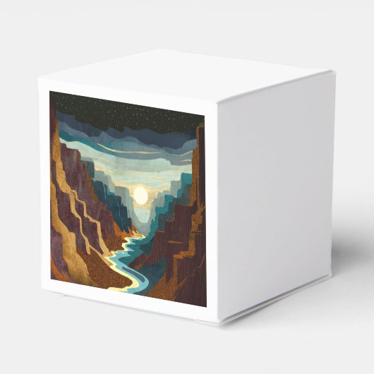 Canyon Sunset Landschap Bedankdoosjes (Achterkant)