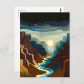Canyon Sunset Landschap Briefkaart (Voorkant / Achterkant)