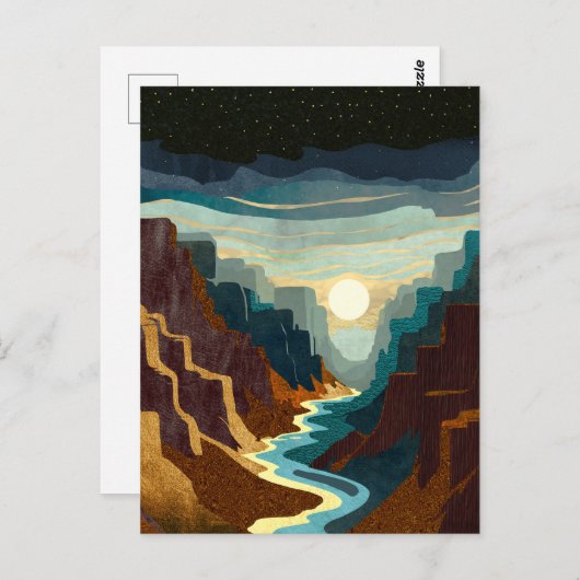 Canyon Sunset Landschap Briefkaart (Voorkant / Achterkant)