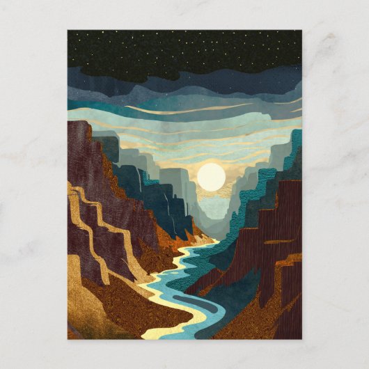 Canyon Sunset Landschap Briefkaart (Voorkant)