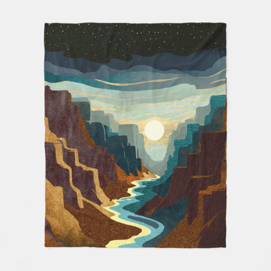 Canyon Sunset Landschap Fleece Deken (Voorkant)