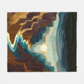Canyon Sunset Landschap Fleece Deken (Voorkant (Horizontaal))
