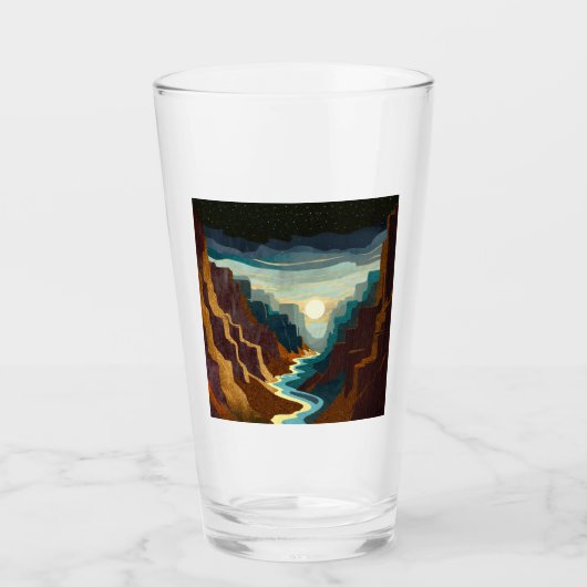 Canyon Sunset Landschap Glas (Voorkant)
