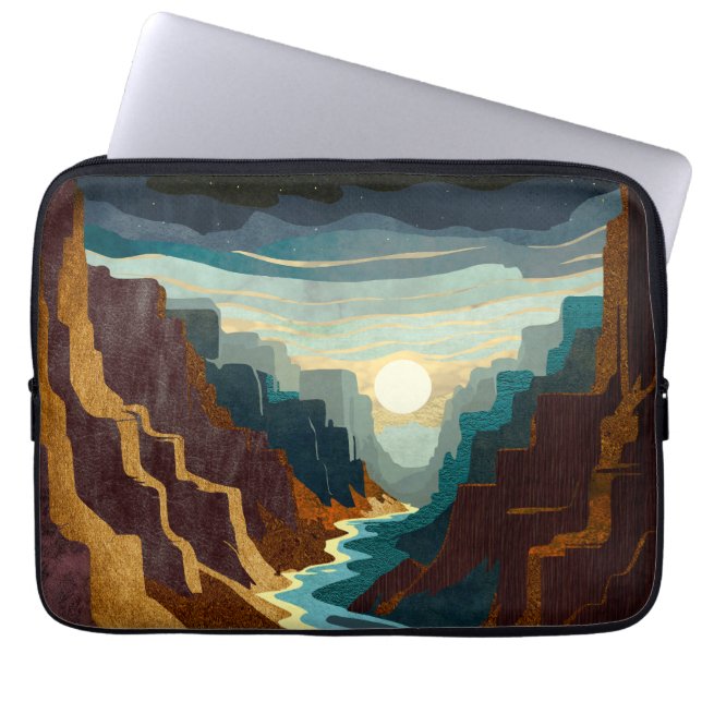 Canyon Sunset Landschap Laptop Sleeve (Voorkant)