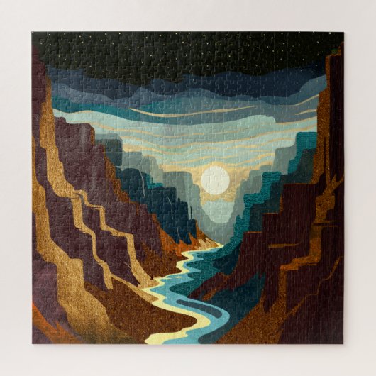 Canyon Sunset Landschap Legpuzzel (Verticaal)