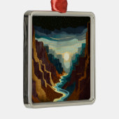 Canyon Sunset Landschap Metalen Ornament (Rechts)