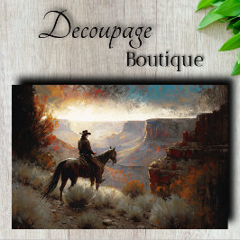 Canyon Trail Rider Decoupage Tissuepapier