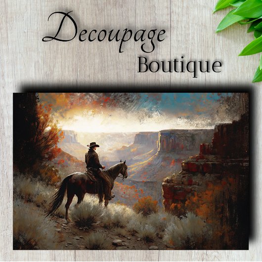 Canyon Trail Rider Decoupage Tissuepapier