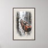 Canyon Vrachtschip Canvas Afdruk (Voorkant)