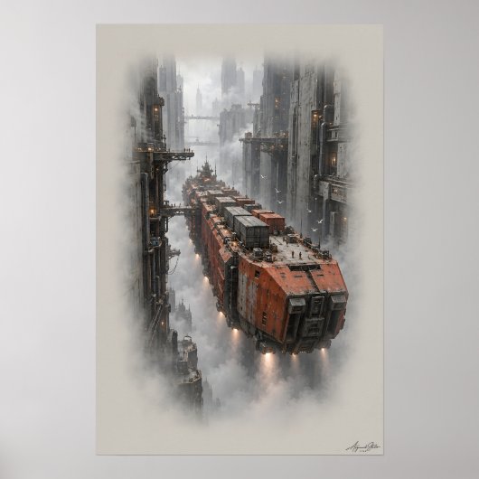 Canyon Vrachtschip Poster (Voorkant)