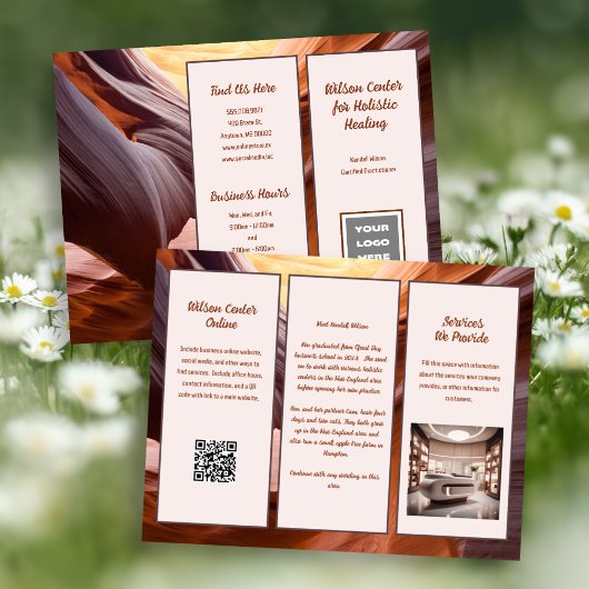 Canyon Walls Natuur Zakelijke Gevouwen Brochure