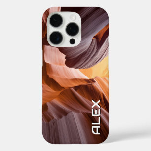 Canyon Wave Zandsteen Patroon Aardse Tonen iPhone 16 Pro Hoesje