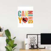 Canyoneering I Love Canyoning Rappelling Lover Poster (Thuiskantoor)