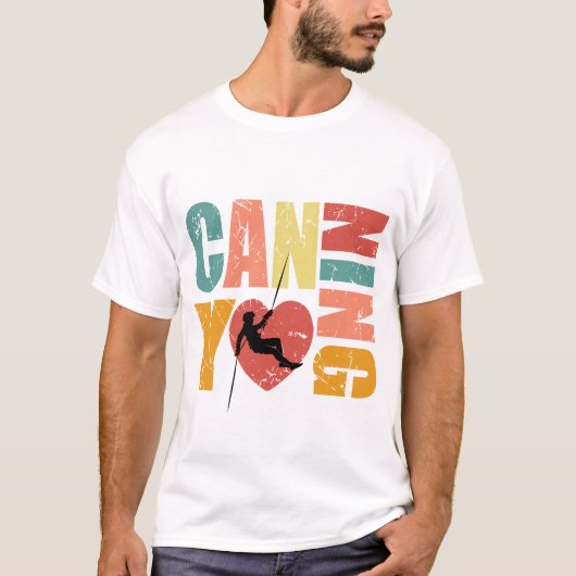 Canyoneering I Love Canyoning Rappelling Lover T-shirt (Voorkant)