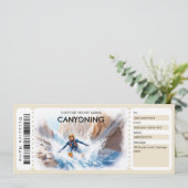 Canyoning cadeaubon kaart (Staand voorkant)
