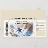 Canyoning cadeaubon kaart (Voorkant / Achterkant)