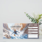 Canyoning cadeaubon kaart (Staand voorkant)