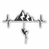 Canyoning Rock klimmen hartslag Sticker (Voorkant)