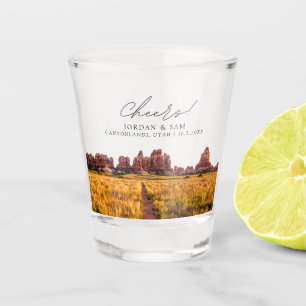 Canyonlands Foto Bruiloft Geschenk Cheers Shotglas Shot Glas