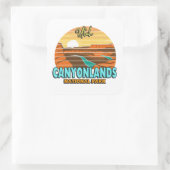 Canyonlands Moab Utah National Park Natuur buiten Vierkante Sticker (Tas)
