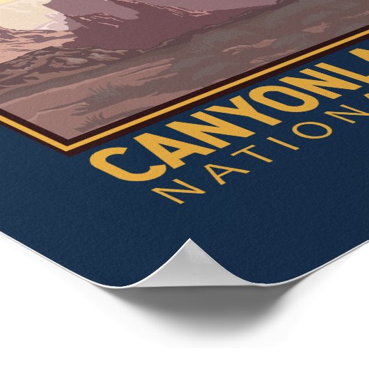 Canyonlands Nationaal Park  Emblem Poster (Hoek)