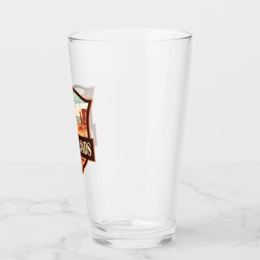 Canyonlands Nationaal Park Illustratie Retro Glas (Links)