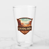 Canyonlands Nationaal Park Illustratie Retro Glas (Voorkant)