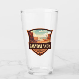 Canyonlands Nationaal Park Illustratie Retro Glas