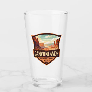 Canyonlands Nationaal Park Illustratie Retro Glas