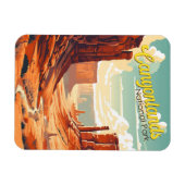 Canyonlands Nationaal Park Illustratie Retro Magneet (Horizontaal)