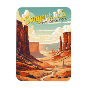 Canyonlands Nationaal Park Illustratie Retro Magneet