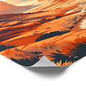 Canyonlands Nationaal Park Illustratie Retro Poster (Hoek)